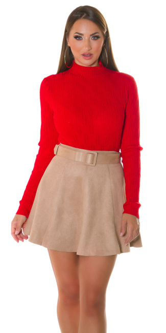 Cozy turtleneck sweater Red